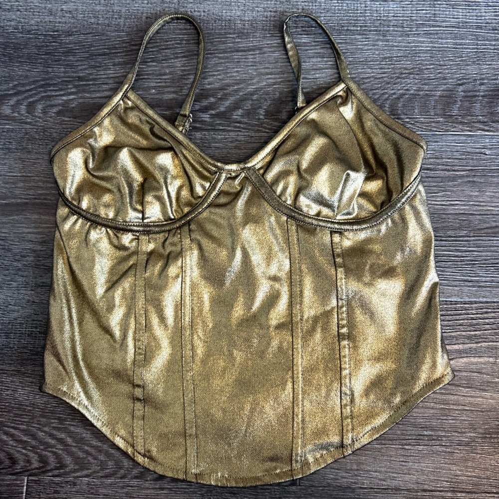 Stella McCartney Shimmer Gold Tank Top